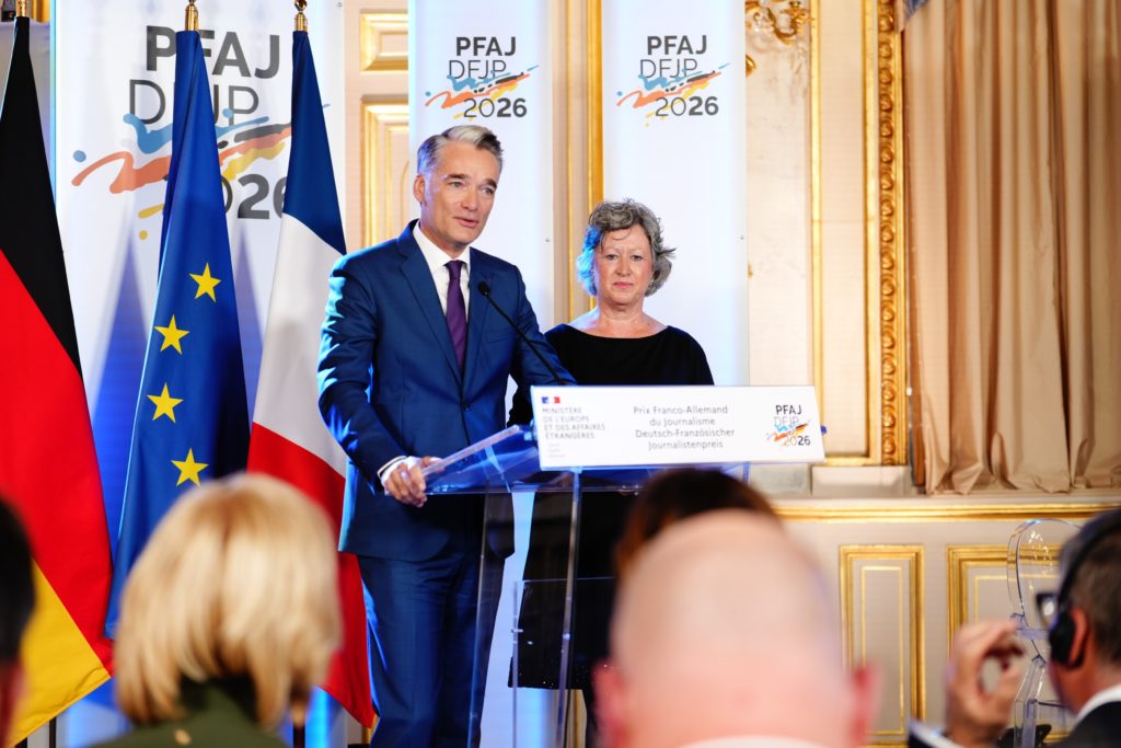 Pressefoto: Das Präsidium der DFH verleiht den deutsch-französischen Preis für Wissenschaftsjournalismus © DFJP